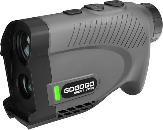 Gogogo Sport Vpro Gen 2 Golf Laser Rangefinder, 1200/2500Y Ranging, Ultra-Clear Optics with 99% Transmission Lens OLED Display, Dual Power Sources，Flaglock/Slope/Magnetic
