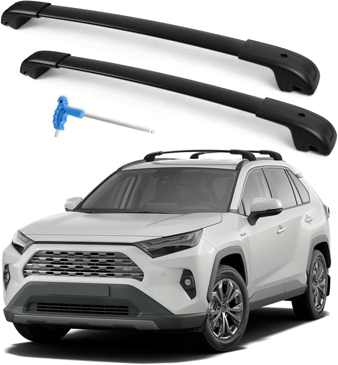 Roof Rack Cross Bars Compatible with Toyota RAV4 Adventure/TRD Off-Road 2019-2025, 300LBS Heavy Duty Adjustable Aluminum Cargo Bar for Rooftop Carrier, Cross Bars for Luggage, Kayak, Bike, Snowboard
