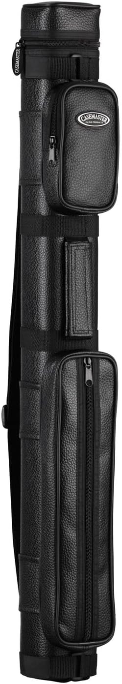 Casemaster by GLD Products Q-Vault Classic Billiard/Pool Cue Hard Case, Holds 2 Complete 2-Piece Cues (2 Butt/2 Shaft), Black