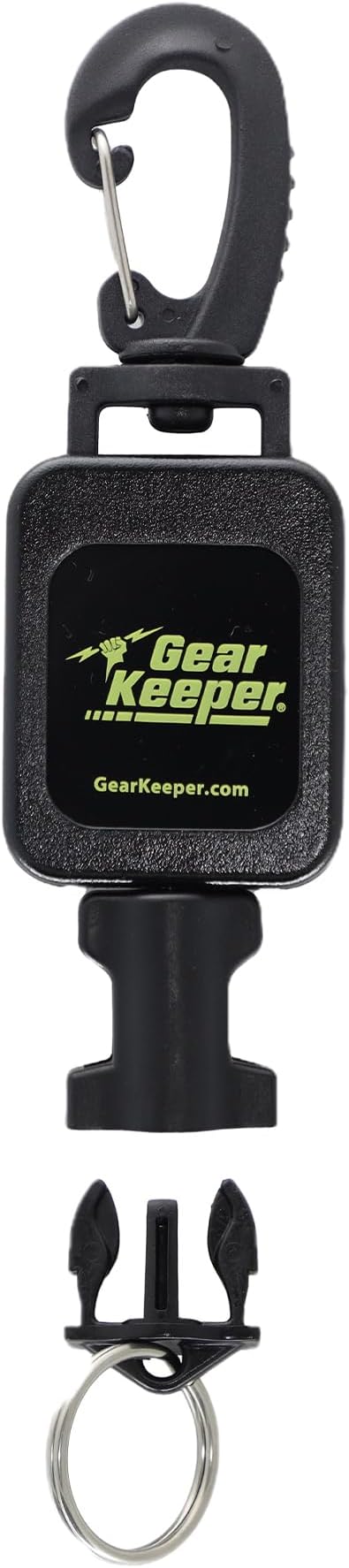 Gear Keeper Scuba Dive Light & Underwater Camera Retractor - Retractable Tether to Keep Scuba Gear Secure & Accessible - Snap Clip Mount & QC-II Split Ring - Scuba Diving Accessories - Made in USA