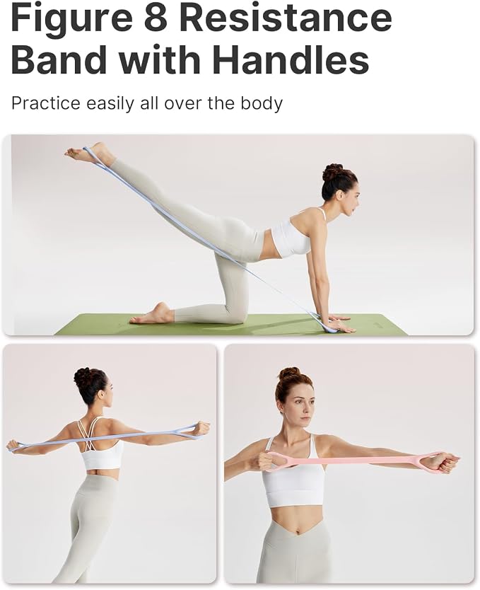 YOTTOY Pilates Ring and Ball Set, Figure 8 Resistance Bands, Stretch Bands&Guide,Pilates Equipment Set for Beginners for Home Workouts Core Strength, Yoga, Physical Therapy & Rehab