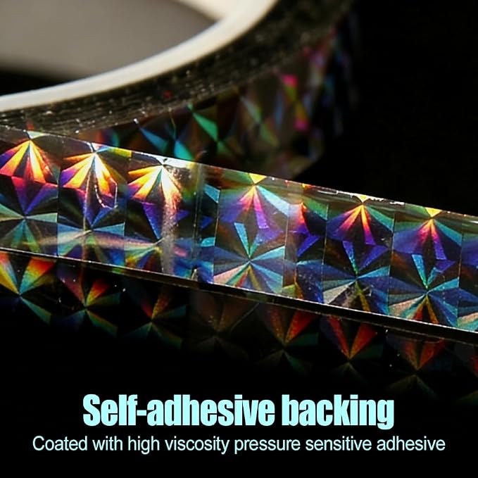Fishing Lure Tape, 3 Rolls Reflective Fish Scales Film Adhesive Fishing Hard Lures Sticker for Freshwater Saltwater（3 * 50M）