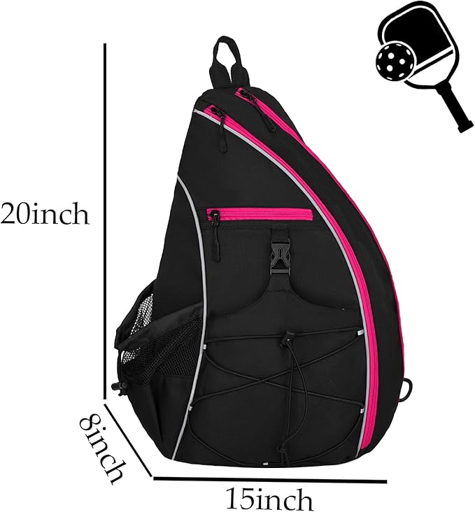Goloni Pickleball Sling Bag for Men Women, Lightweight Pickleball Backpack with Fence Hook