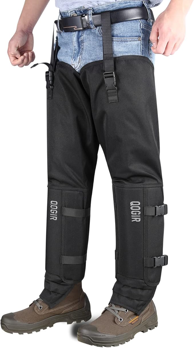 skiguard Snake Gaiter Chaps for Hunting: Snake Bite Protection for Ankle to Thigh Snake Chap, Waterproof Snake Gaiter for Men