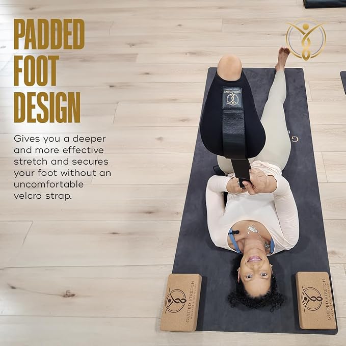 Yoga Strap with Versatile Loops, No Velcro, Improve Flexibility & Mobility, Relieve Joint Pain!