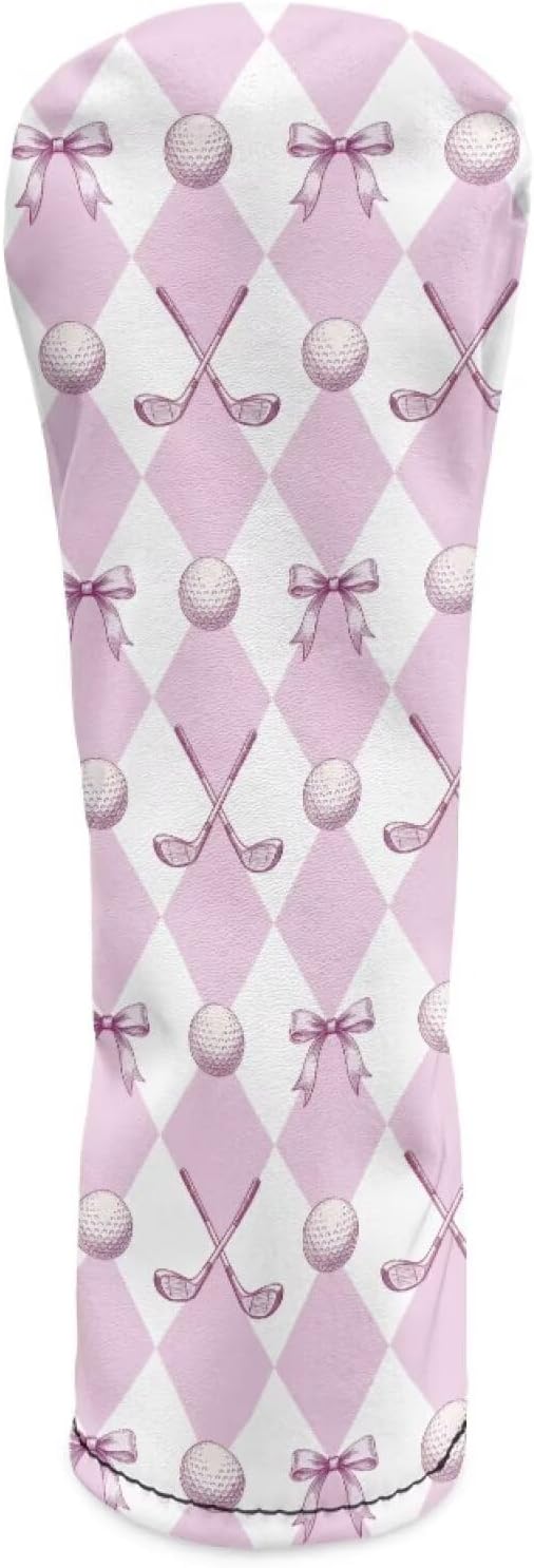 Rnyleeg Golf Club Head Covers for Women Driver Head Cover Leather Fairway Wood Headcover Hybrid Headcovers for Golf Clubs