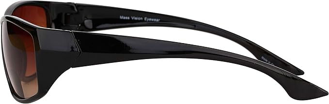 Mass Vision 'The Driver' 2 Pair of Unisex Bifocal Reading Sunglasses with High Definition Amber Lenses - UV400 Protection