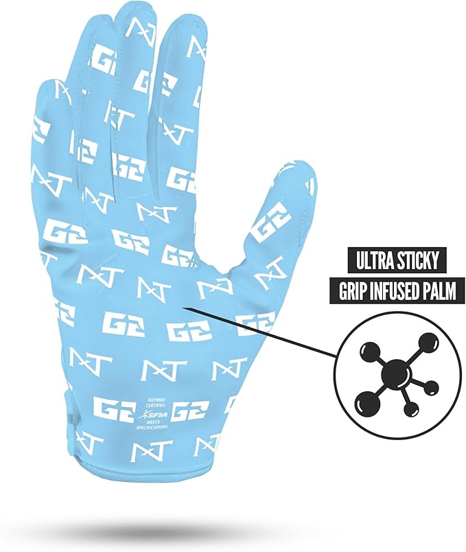 Nxtrnd G2 Pro Football Gloves, Men's Ultra Sticky Elite Receiver Gloves