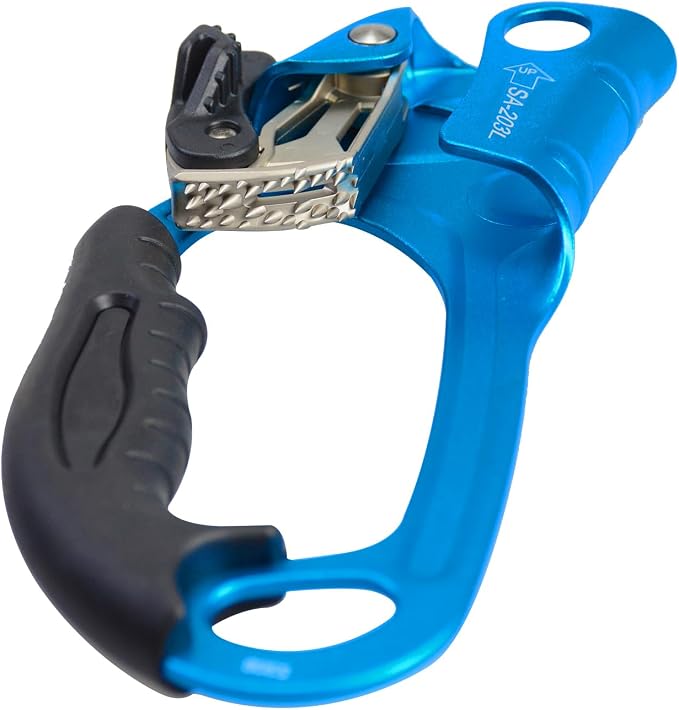 UIAA & CE Certified Climbing Rappelling Equip Hand Ascender Left Right Hand for 8-13mm Rope 4kN