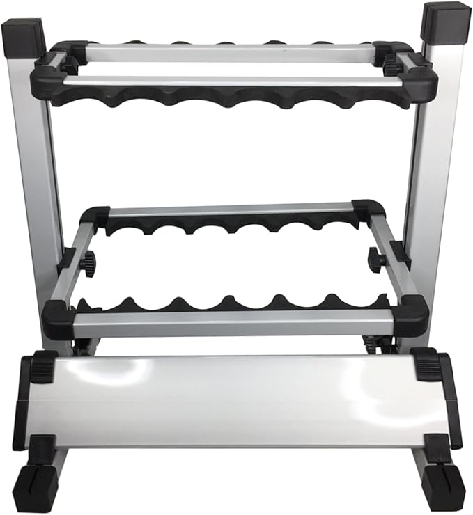 Pactrade Marine Fishing Rod Stand (12 to 24 Slots) - Fishing Pole Rack for Garage, Home, Cabin Floor | Cushioned, Lightweight, Easy-Access, Easy-Assembly | Great for Golf Clubs, Cue Sticks, and More