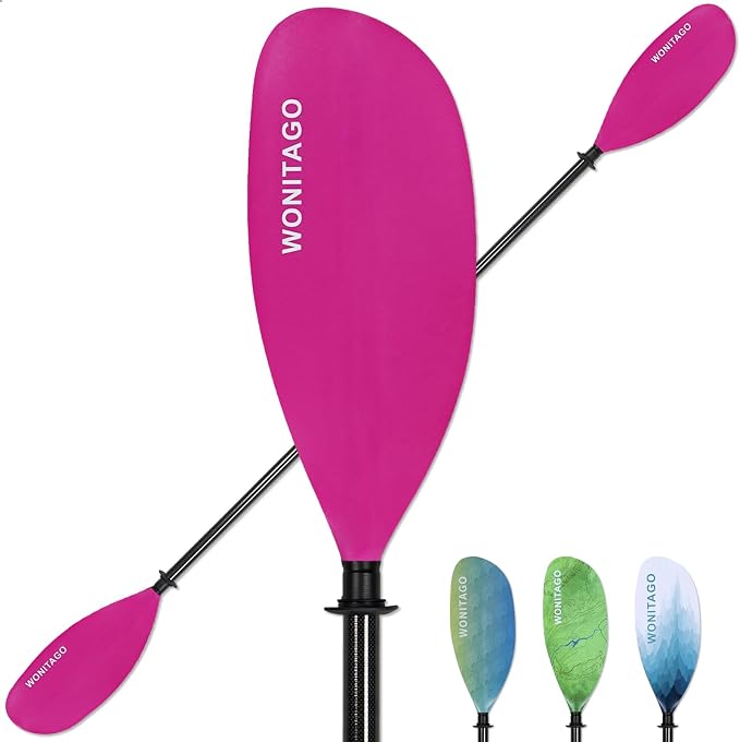 Kayak Paddle Carbon Fiber Shaft and Reinforced Nylon Blade, Adjustable Kayaking Oars, 3 Piece, 230-250 cm/90-98 Inches,210-230 cm/82-90 inches