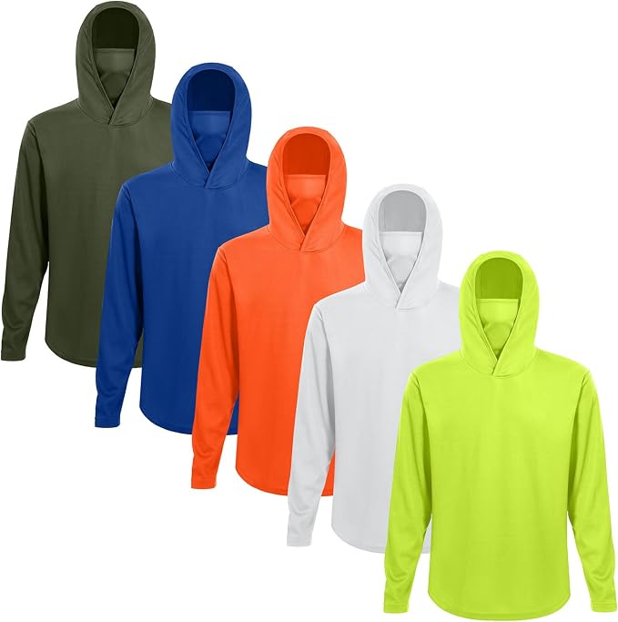Mens Long Sleeve T-Shirts Casual Crew Neck Tee Shirt Summer Soft Running Swimming Cycling Fishing Tops