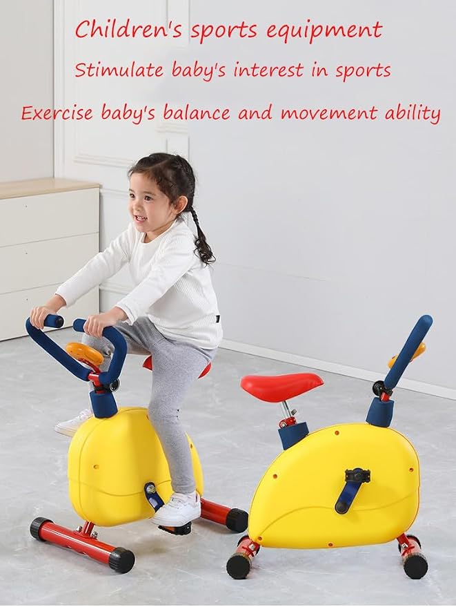 Exercise Equipment Bikes for Kids,Adjustable Resistance And Seat Height and Fitness Exercise Equipment,For Boys Girls Ages 3-12 Year Old