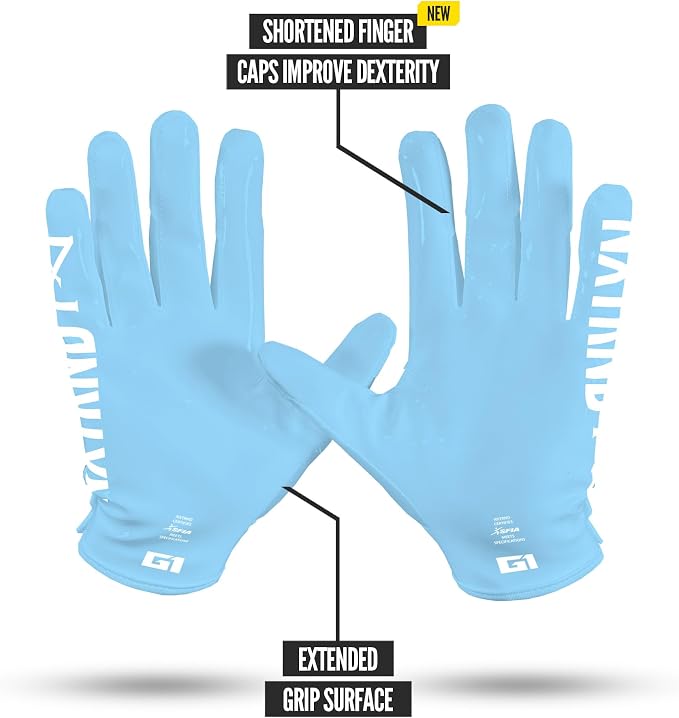 Nxtrnd G1 Pro Men's Football Gloves, Adult Sticky Receiver Gloves