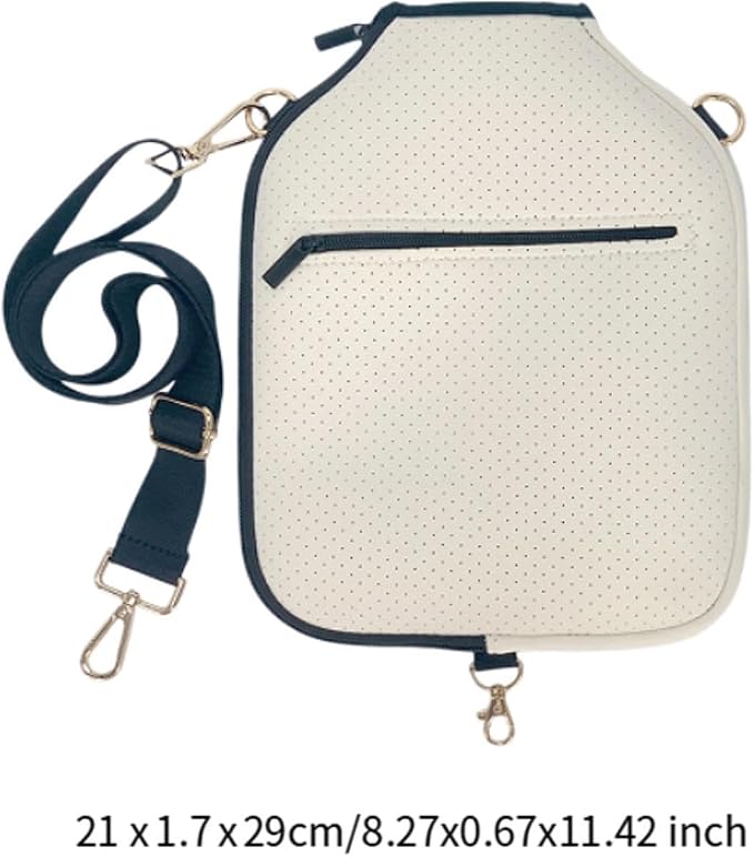 harayaa Pickleball Racket Cover Neoprene Protective Paddle Storage Carrier Pouch with Zipper And Detachable Adjustable Shoulder Strap Suitable for Facility Tr