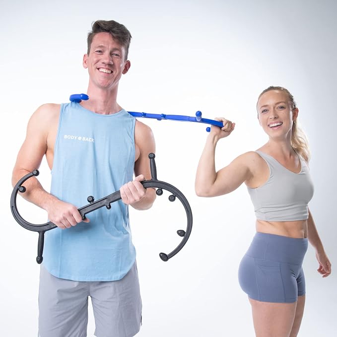 Body Back Buddy Elite FSA Eligible His & Hers Bundle - USA Made - Trigger Point Massage Tool, Neck and Back Massager Handheld, Manual Self Massager, Massage Cane, Pain Relief