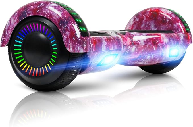 LIEAGLE Hoverboard, 6.5" Self Balancing Scooter Hover Board with Bluetooth Wheels LED Lights for Kids Adults