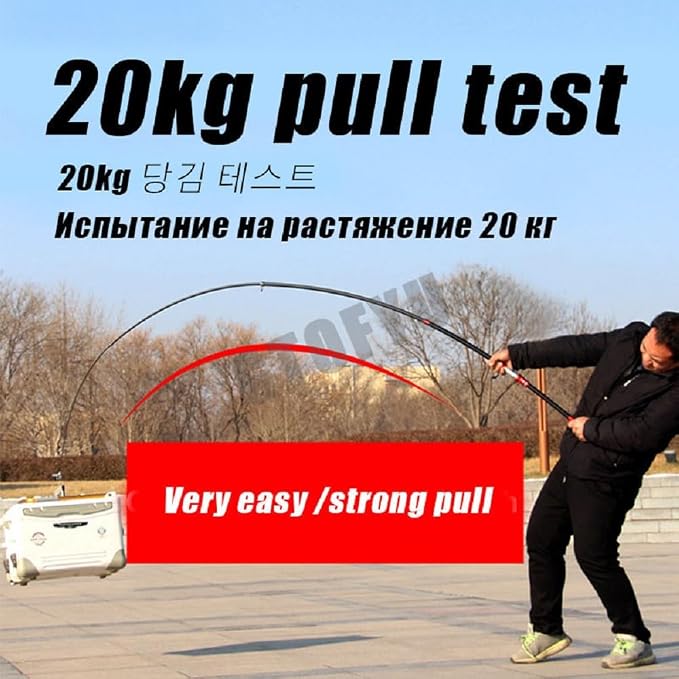 Telescopic Fishing Rod, Carbon Fiber Travel Surf Rod, Spinning Power Lure 2-9Oz, 20-50LB，Medium-Heavy Throwing Surfcasting Baitcasting Pole, Distance Throwing Fishing Rod