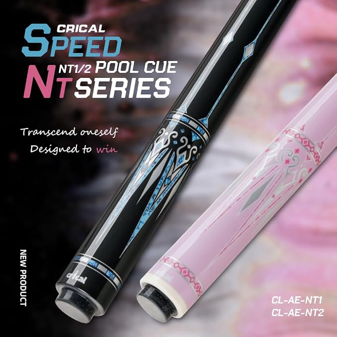 CRICAL-Fury AE-NT Series Pool Stick with 1X1 Hard Case,58" Maple Professional Billiard Cue Stick (10.5/11.5/12.5mm Tip) Pool Cue Set