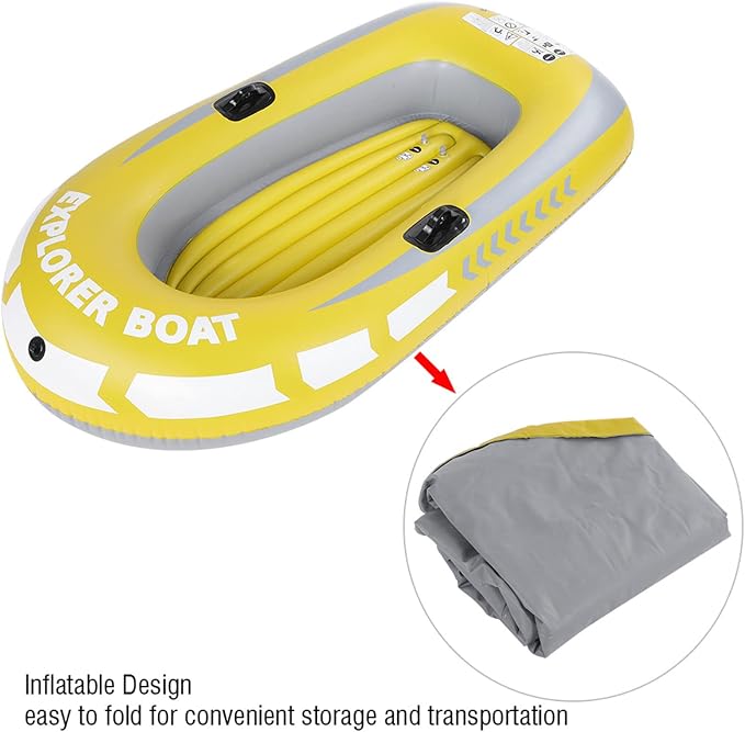 LIANGLIDE Inflatable Kayak Inflatable Kayak 2 Person 30×23×8 PVC Inflatable Kayak Canoe 2 Person Rowing Boat Fishing Drifting Diving