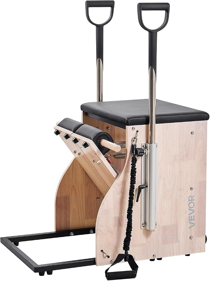 VEVOR Pilates Reformer Foldable, Suitable for Intermediate and Beginners Users, Pilates Equipment for Home Gym Studio Use with 4 Adjustable Resistance Spring, Up to 400 LBS