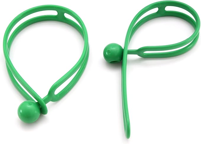 BluBird Rapid Tie Adjustable Strap, 15" Expandable Heavy Duty Indoor Outdoor Ball Ties Cord (UV Resistant, No Recoil Like Bungee Cord, Made in USA) - Green - 2pk