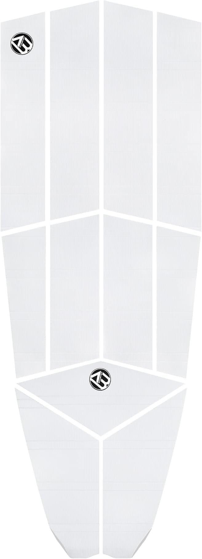 11 Piece Surf Small Deck Traction Pad Premium EVA Grip Foam with Adhesive for Longboard Paddleboard Surfboard, Deck Pad/Traction Pad/Tail Pads White, Black
