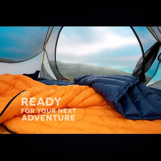 ZOOOBELIVES Ultralight Backpacking 32-50F Down Sleeping Bag - 27oz Ultra Compact 650 Fill Power Envelope Sleeping Bag for Hiking, Camping and Backcountry, Lightweight and Compressible – Alplive T400