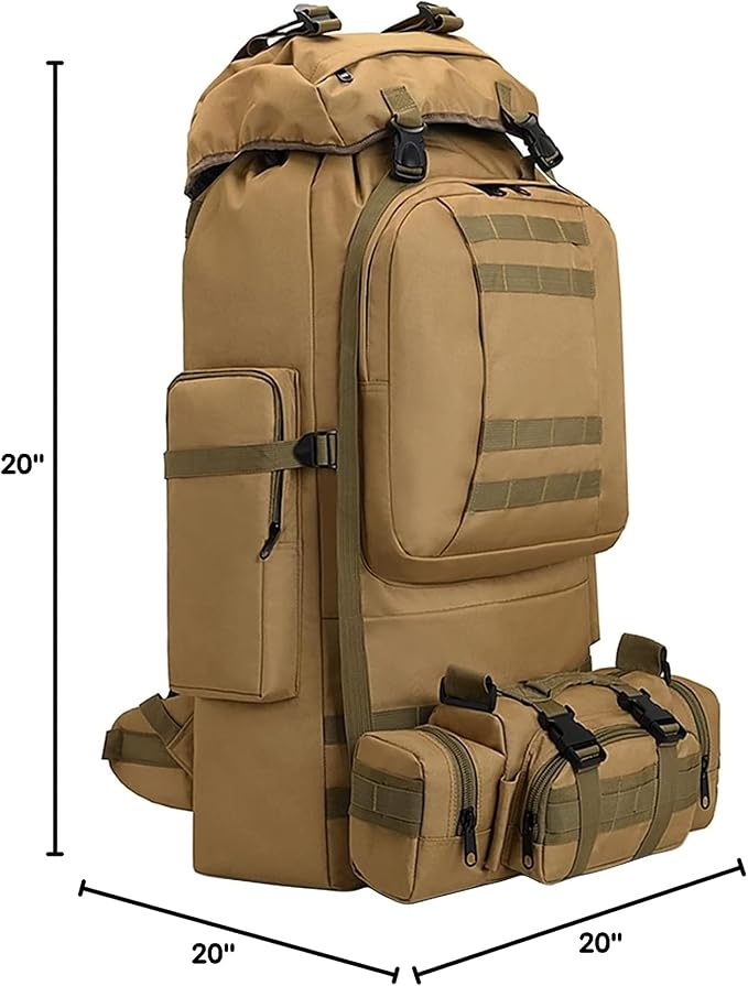 100L Camping Hiking Backpack,Molle military Tactical rucksack backpack,Waterproof Lightweight Hiking Backpack