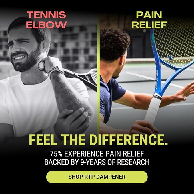 RTP Tennis Racket Vibration Dampener - ShockSorb Original or Ultrasoft V3 The Only Dampener Made for Pain Relief - Handcrafted with Patented Material Sorbothane Made in USA - 1 Pack Limited Warranty
