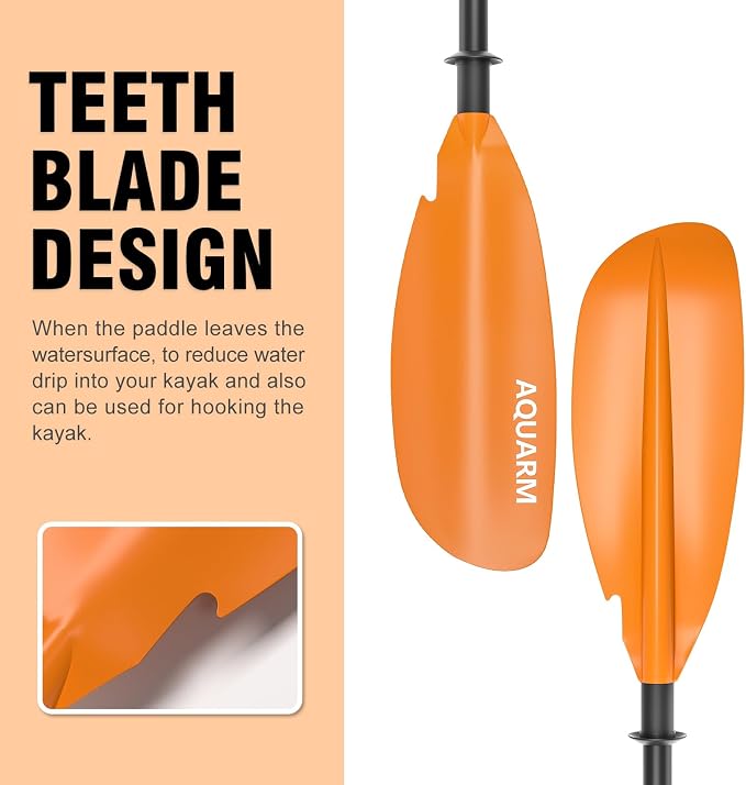 Kayak Paddle 231cm/91inch, Aluminum Shaft with Reinforced Fiberglass Blade, Adjustable Lightweight Kayaking Oars for Boating Canoeing