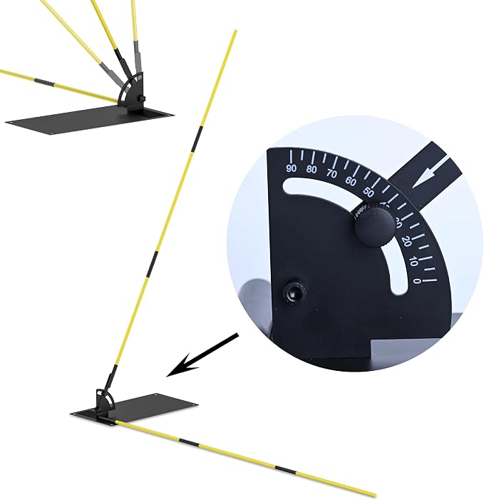 Golf Alignment Sticks - Golf Sticks Alignment Holder Plate, Golf Alignment Rods Aid for Aiming, Putting, Full Swing Trainer, Posture Corrector Golf Training aid
