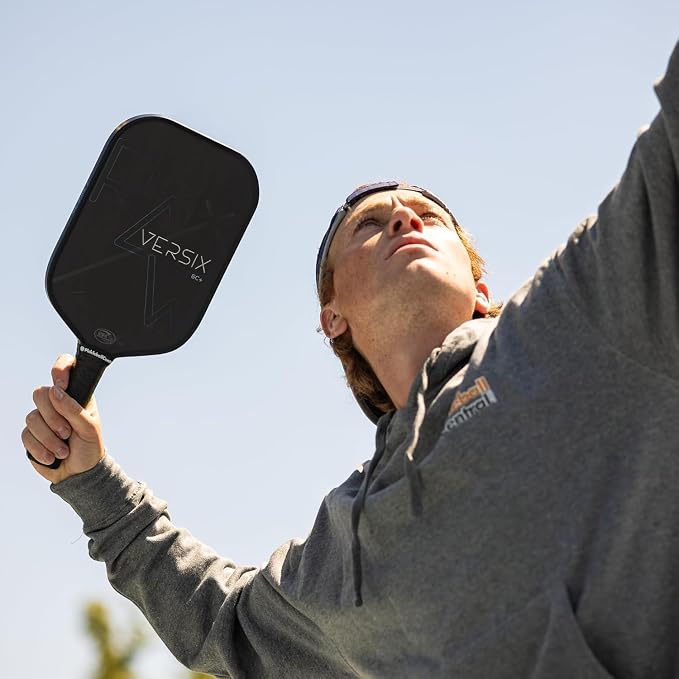 VERSIX RAW Carbon Fiber Pickleball Paddle,Polypropylene Honeycomb Core, Carbon Fiber, 7.9oz (Midweight), 15mm Core