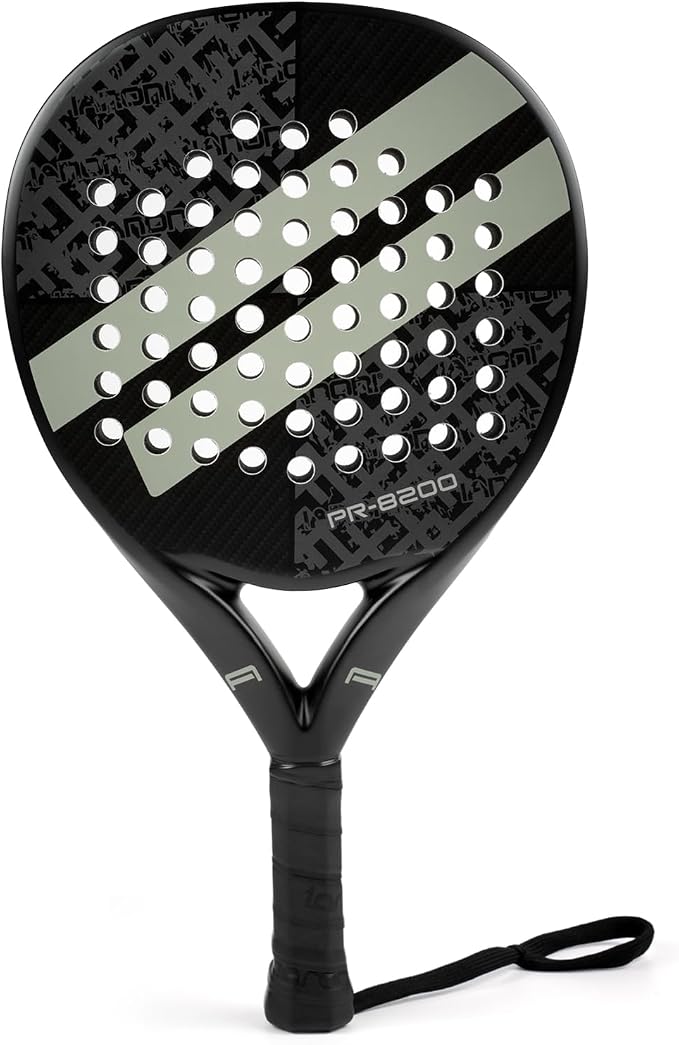 Padel Racket Carbon Fiber Surface with EVA Memory Flex Foam Core Lightweight Padel Racquet