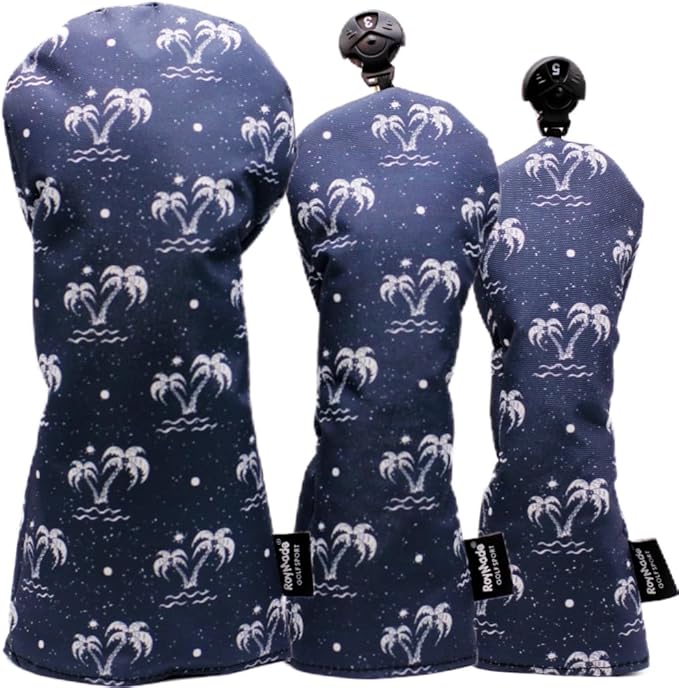 Golf Club Head Covers 3 Pack Waterproof Cloth Head Covers for Driver/Fairway Wood/Hybrid Fit All Golf Clubs Headcover #1#3#5 for All Brands