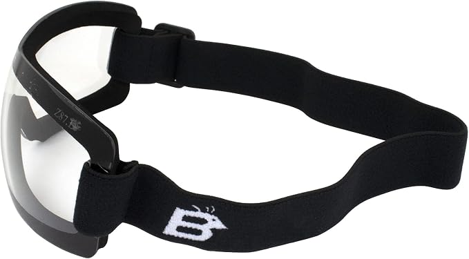 Birdz Eyewear Wren Frameless Skydiving Riding Goggles 3 Pairs Anti-Fog with Clear Smoke & Yellow Lens