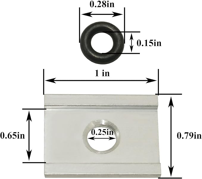 12Pcs AAP-1012 Kayak Adapter Plates and O-Rings, Kayak Accessories, Aluminum
