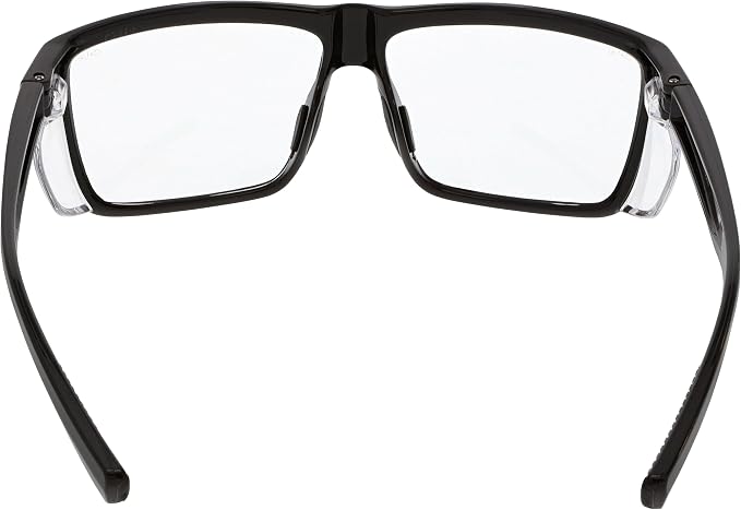 MCR Safety SR210AF Swagger SR2 Series Safety Glasses with Thermo Plastic Rubber Nose Pads and Detachable Side Shields, Black Frame, UV-AF Clear Lenses