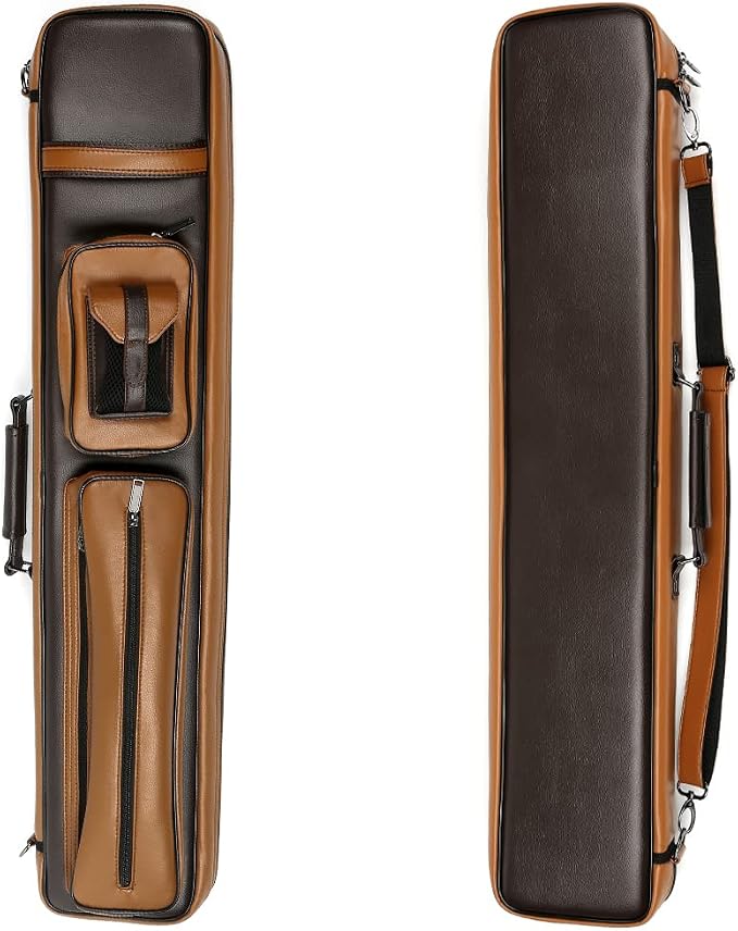 Pool Cue Case – Durable 4x4 & 4x5 Billiard Pool Cue Stick Carrying Case with Large Storage Space, Waterproof Billiards Accessories
