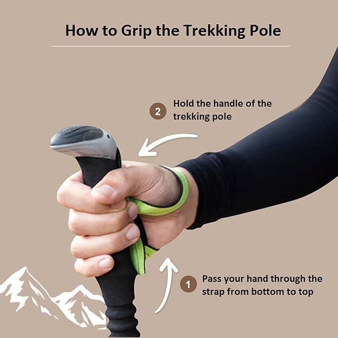 ATUNAS Trekking Poles, 2-Pack Lightweight Aluminum Collapsible Hiking Sticks with EVA Grip and Quick Lock for Men and Women