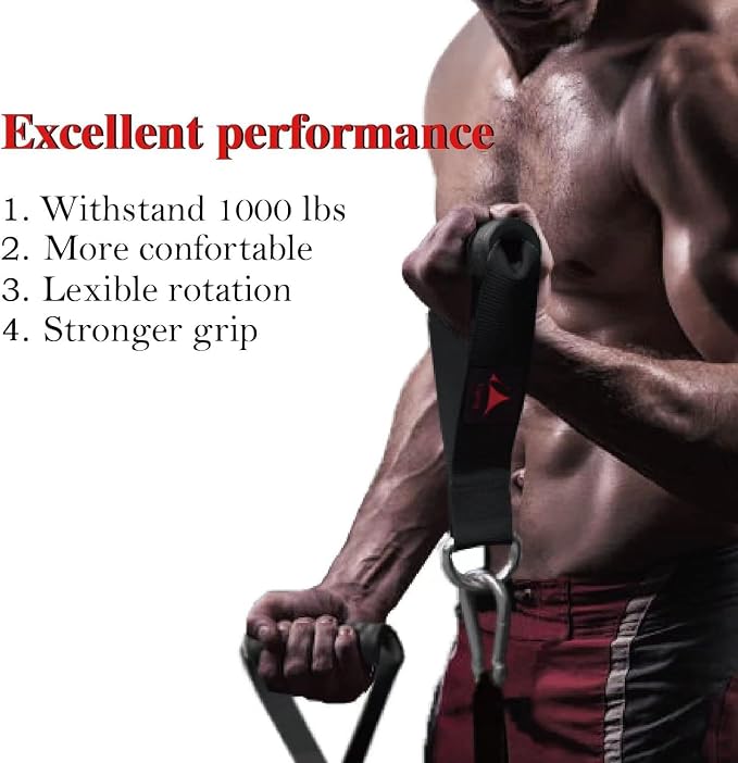 Heavy Duty Gym Workout Handles Attachment for Cable Machine,Resistance Band,Pulley System Home Exercise Equipment, Comfortable and Stronger Grip