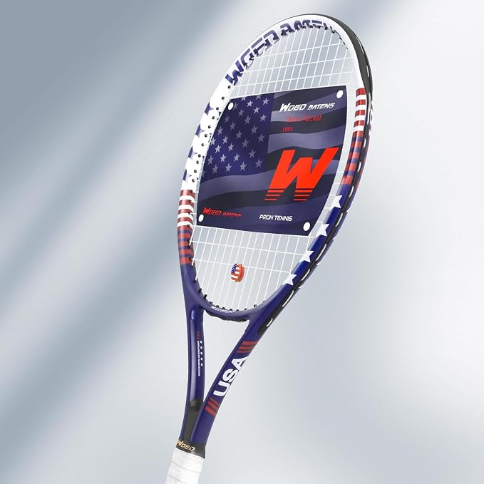 Tennis Rackets for Adults 27 Inch Tennis Racquets Set Included Tennis Racket Tennis Balls Overgrips Vibration Dampers Tennis Bag