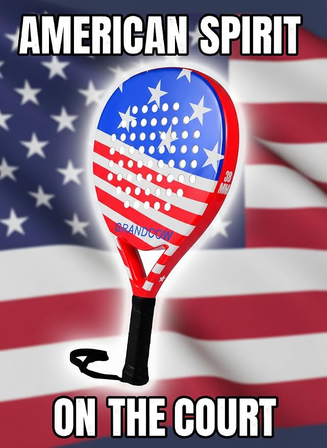 Padel Racket Palas de Padel raqueta Lightweight for Women Female Players Teardrop Shape, Soft EVA Core, Fiberglass Surface, Beginner to Intermediate Arm Friendly All Round Racquet 38mm