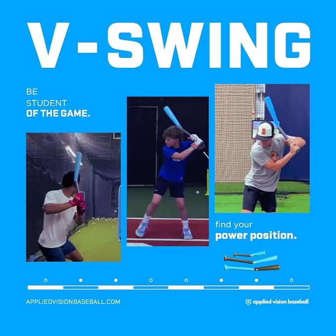 Applied Vision Sports V-Swing - The Ultimate Baseball & Softball Swing Trainer, Training Tool, and Batting Aid.