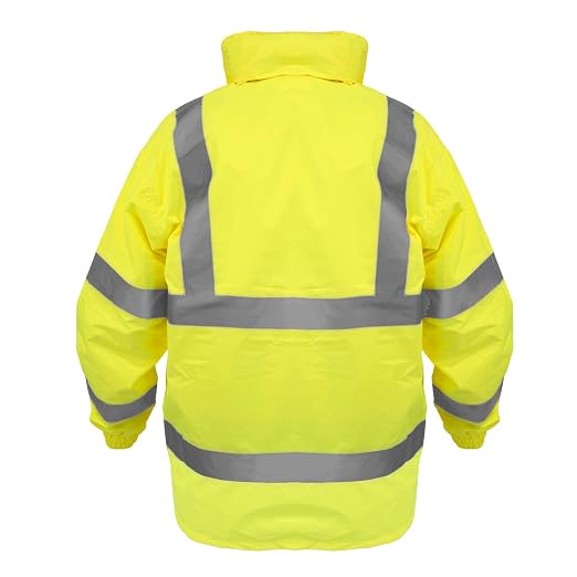 JORESTECH Hi-Visibility Waterproof Rain Jacket with Mesh Lining, ANSI/ISEA 107-2015 Class 3 Type R, Lightweight Wind-Resistant Safety Jacket