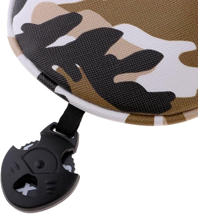 Baosity 4Pcs/Set Premium PU Camouflage Golf Head Covers No. 1 3 5 UT Wood Driver Club Protector Replacement & Interchangeable Number Tag