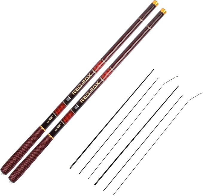 Goture Telescopic Tenkara Fishing RodPortable Hand Fishing Poles 12-24Ft | Reinforced ultralight blank resists cracking on hard runs; ideal all-round length for stream, pond & lake bank fishing