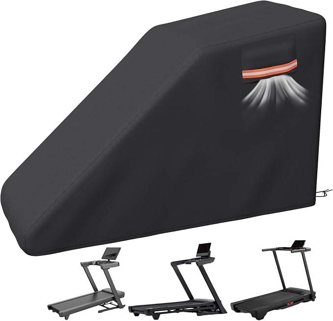 EVRBUL Treadmill Cover Heavy Duty Waterproof Dustproof Running Machine Cover Home Gym Exercise Workout Equipment Protective with Air Vents Reflective Strip Drawstring