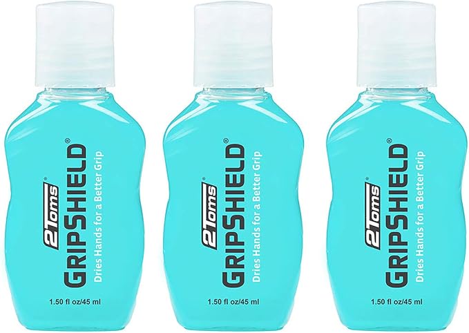 2Toms GripShield, Non-Sticky Grip Enhancer, Dry Grip Solution for Sweaty Hands, Tennis, Pickleball, Golf, Pole Dancing, and Gaming