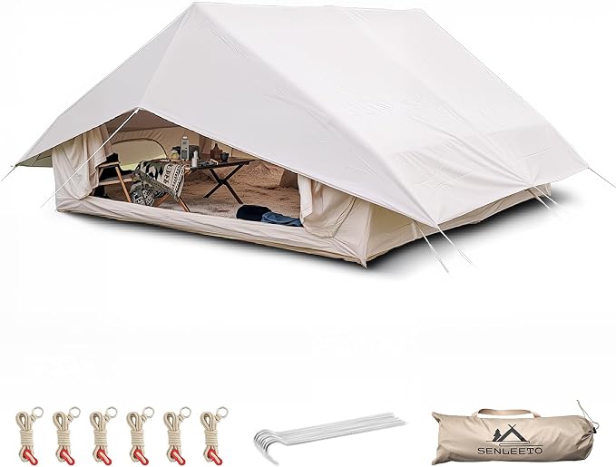 9.8' x 7' Camping Tarp for 4/6 People, 4 Season UV Protection,PU 3000mm Waterproof, Multifunctinal Ultralight Shelter Awning Sunshade Cloth, Portable for Traveling Backpacking Outdoors